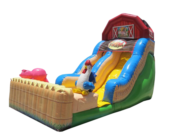 18' Funny Farm Inflatable Slide (DRY) 18' Funny Farm Inflatable Slide (DRY)